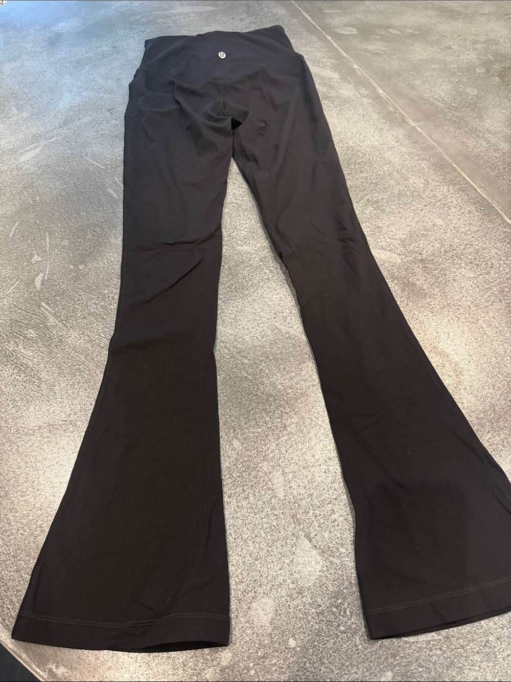 lululemon athletica Black Ribbed Flared Leggings